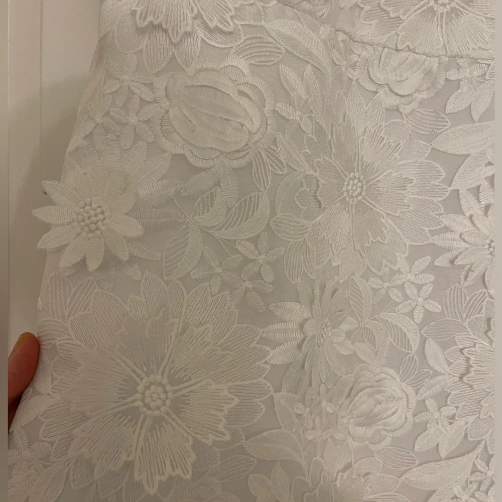 J. Crew White Floral Lace Mini Dress - Picture 7 of 9